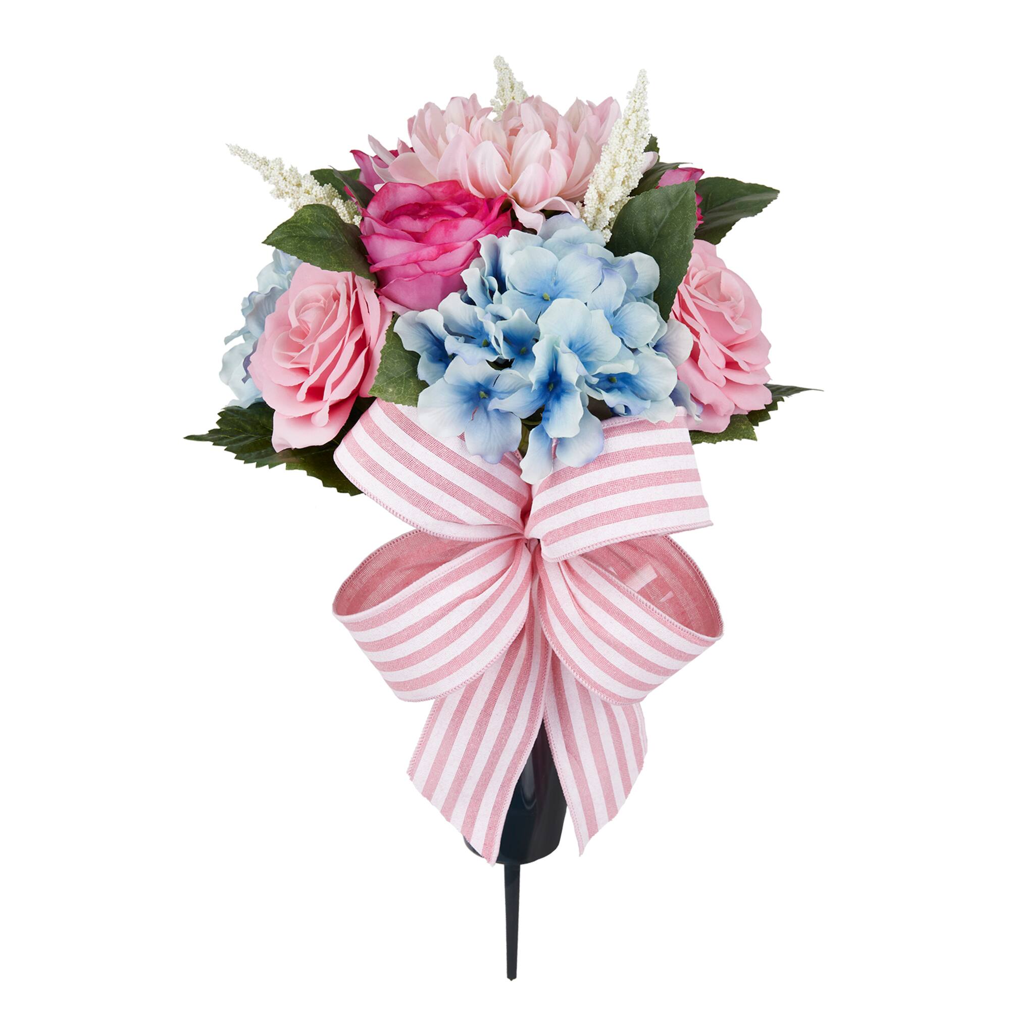 Pink & Blue Peony & Rose Remembrance Cone by Ashland